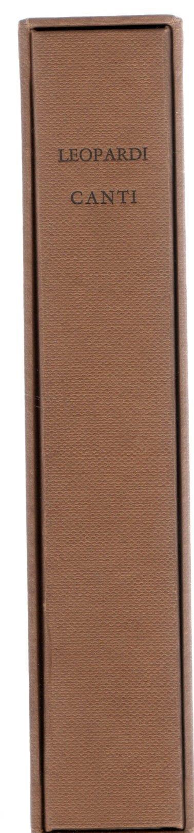 Canti - Giacomo Leopardi - copertina