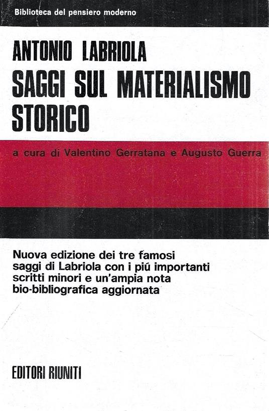 Saggi sul materialismo storico - Antonio Labriola - copertina