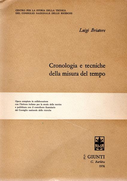 Cronologia e tecniche della misura del tempo - copertina