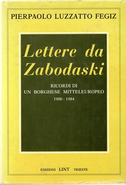 Lettere da Zabodaski - Pierpaolo Luzzatto Fegiz - copertina