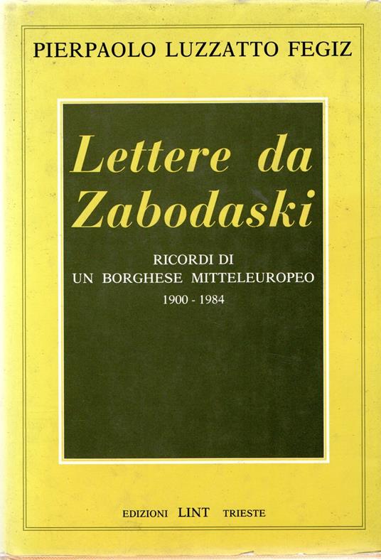 Lettere da Zabodaski - Pierpaolo Luzzatto Fegiz - copertina
