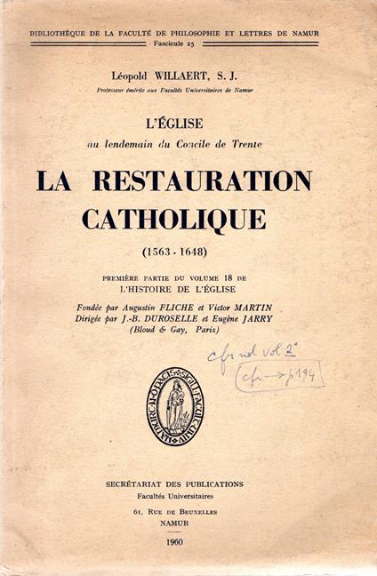 La restauration catholique (1563-1648) - copertina