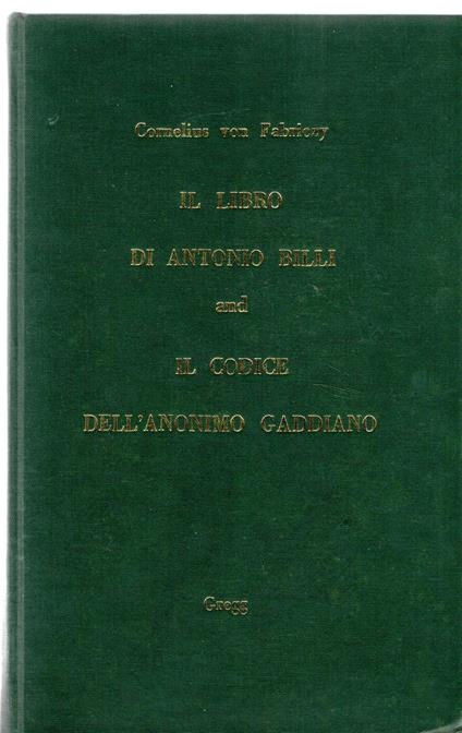 Il Libro Di Antonio Billi and, Il Codice dell'anonimo gaddiano - copertina