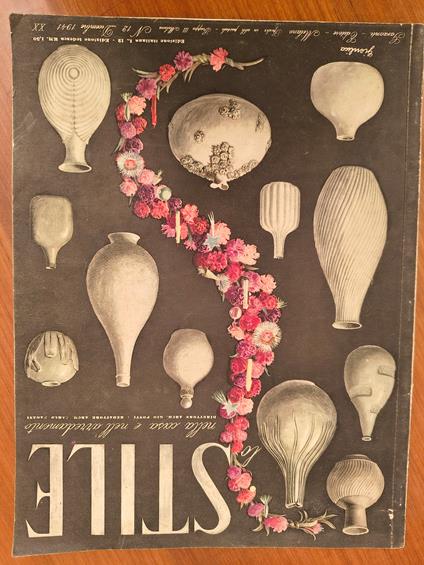 LO STILE NELLA CASA E ARREDAMENTO N 12 Dicembre 1941 (Copertina Vasi Richard Ginori di Gienlica) - Gio Ponti - copertina