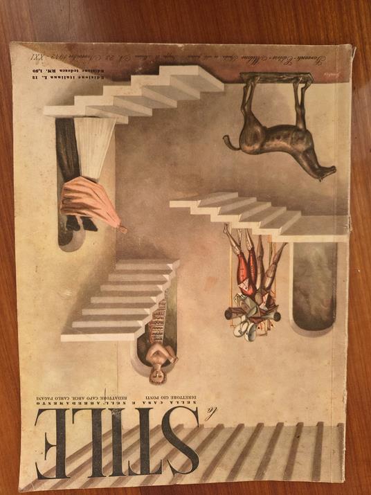 LO STILE NELLA CASA E ARREDAMENTO N 23 Novembre 1942 (Copertina di Gienlica) - Gio Ponti - copertina
