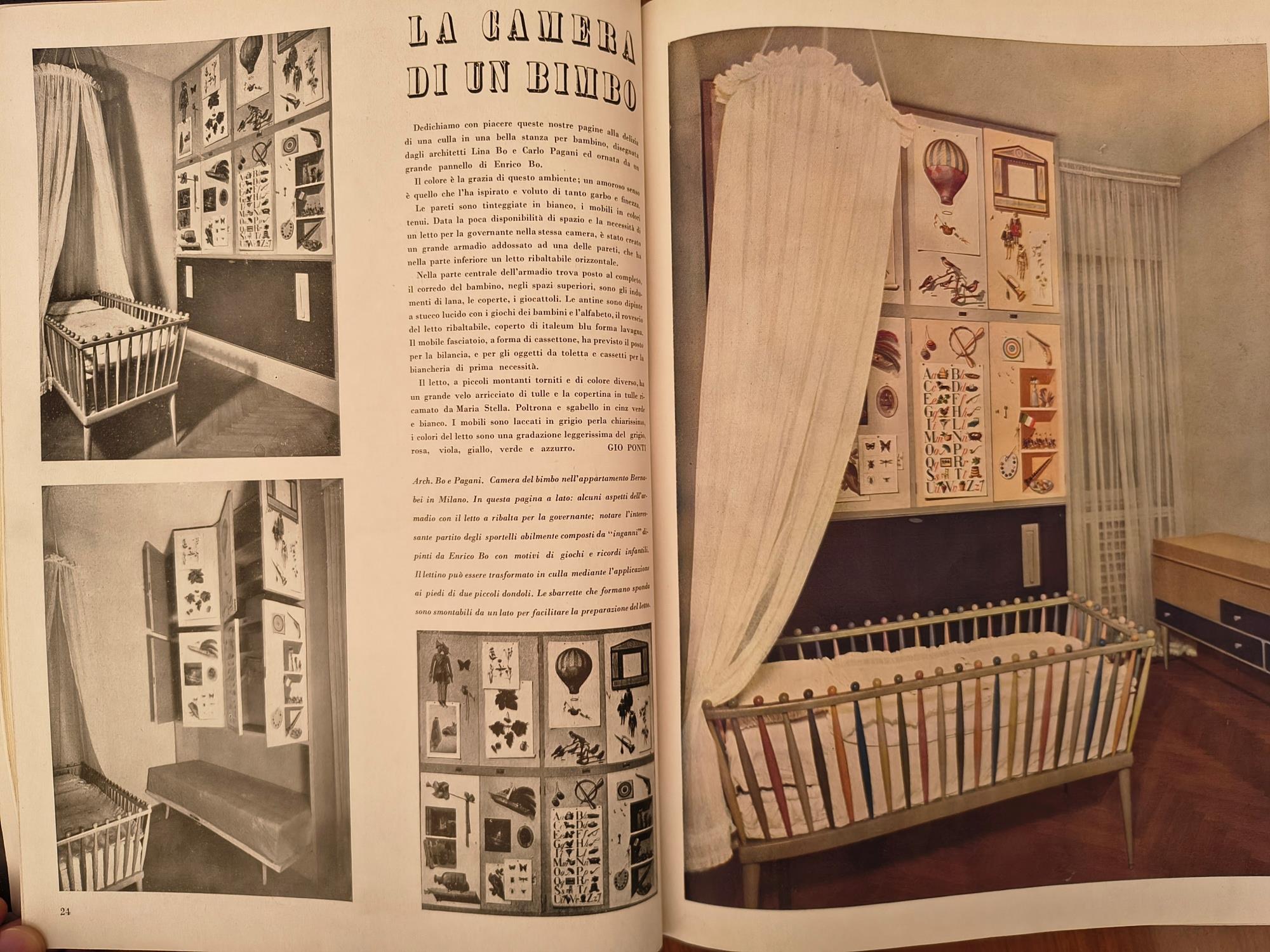 LO STILE NELLA CASA E ARREDAMENTO N 23 Novembre 1942 (Copertina di Gienlica)