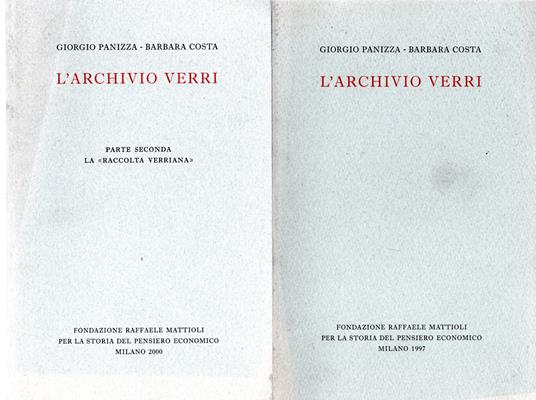 L' Archivio Verri, voll. 1 e 2 - copertina