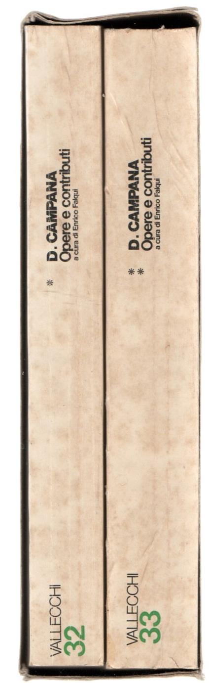 Opere e Contributi - Dino Campana - copertina