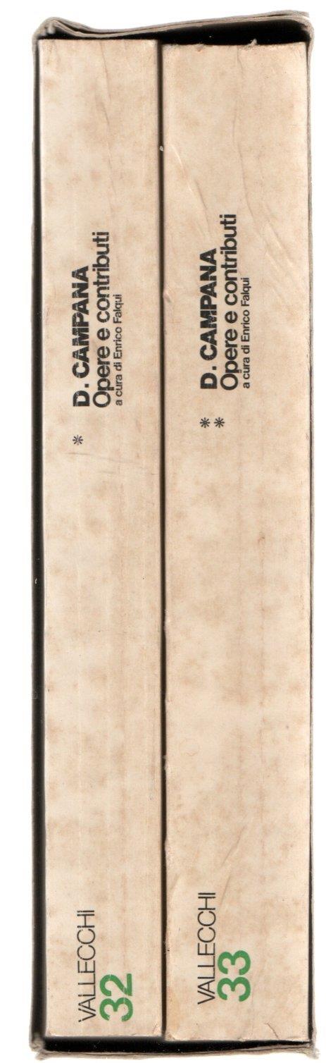 Opere e Contributi - Dino Campana - copertina