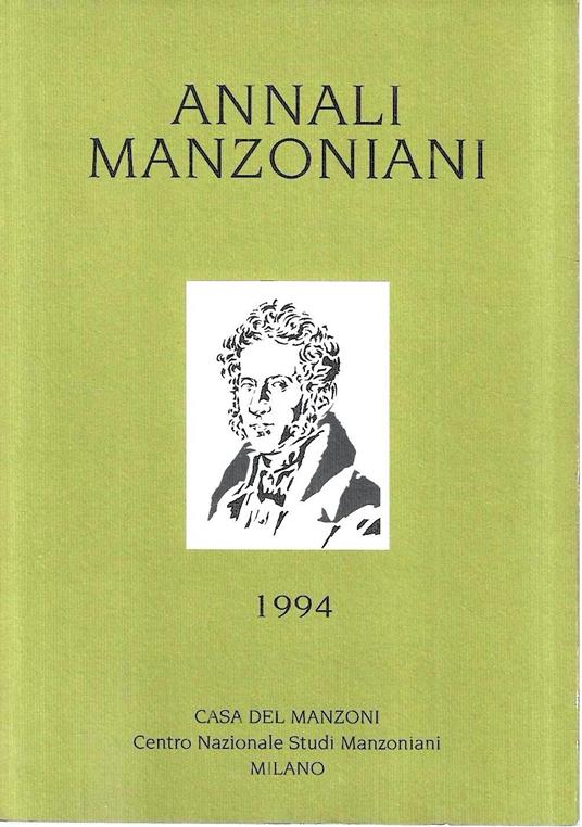 Annali Manzoniani . Nuova serie II (1994) - copertina