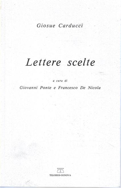 Lettere scelte - Giosuè Carducci - copertina