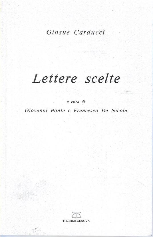 Lettere scelte - Giosuè Carducci - copertina