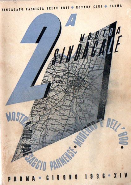 II mostra sindacale d'arte e del paesaggio parmense : Mostra retrospettiva del paesaggio parmense moderno e dell'Ottocento - copertina