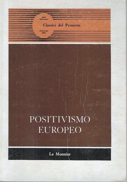 Positivismo europeo - Antimo Negri - copertina