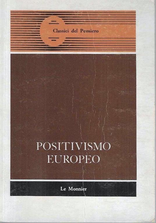 Positivismo europeo - Antimo Negri - copertina