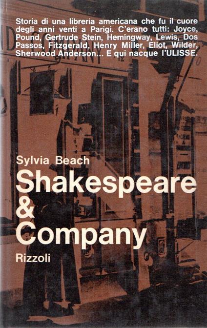 Shakespeare & Company - Sylvia Beach - copertina
