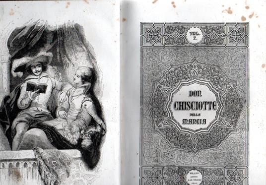 L' ingegnoso idalgo Don Chisciotte della Mancia di Michele Cervantes di Saavedra, tradotto da Bartolomeo Gamba ed ora riveduto da Francesco Ambrosoli. Edizione illustrata - Miguel de Cervantes - copertina