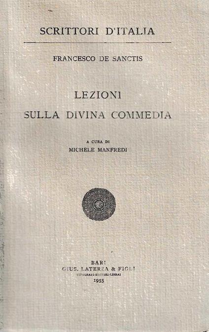 Lezioni sulla Divina Commedia - Francesco De Sanctis - copertina