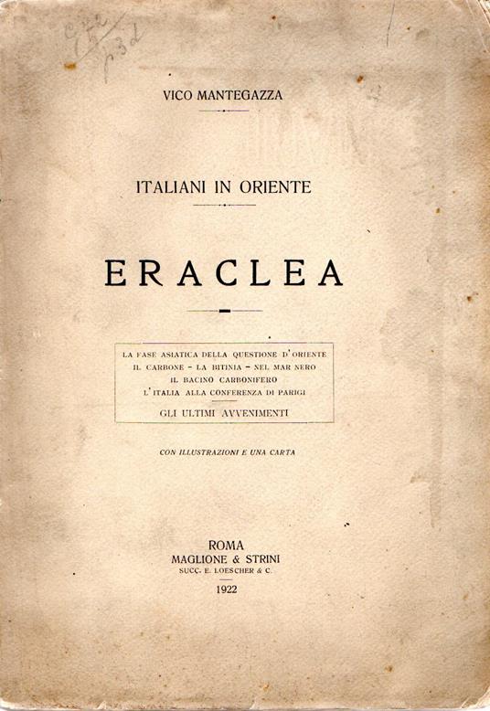 Eraclea : italiani in oriente - Vico Mantegazza - copertina