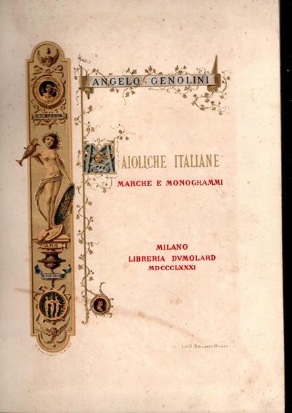 Maioliche italiane. Marche e monogrammi - copertina