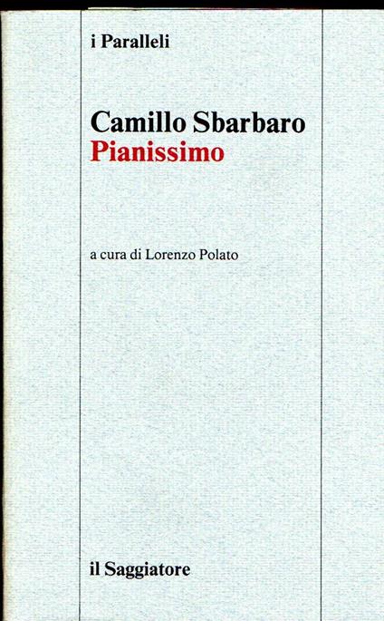 Pianissimo - Camillo Sbarbaro - copertina