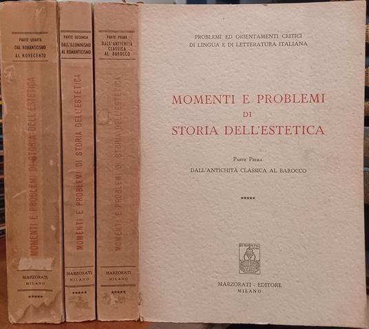 Momenti e problemi di Storia dell'Estetica (3 vol.) - copertina