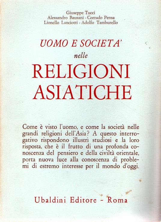 Uomo e società nelle Religioni Asiatiche - copertina