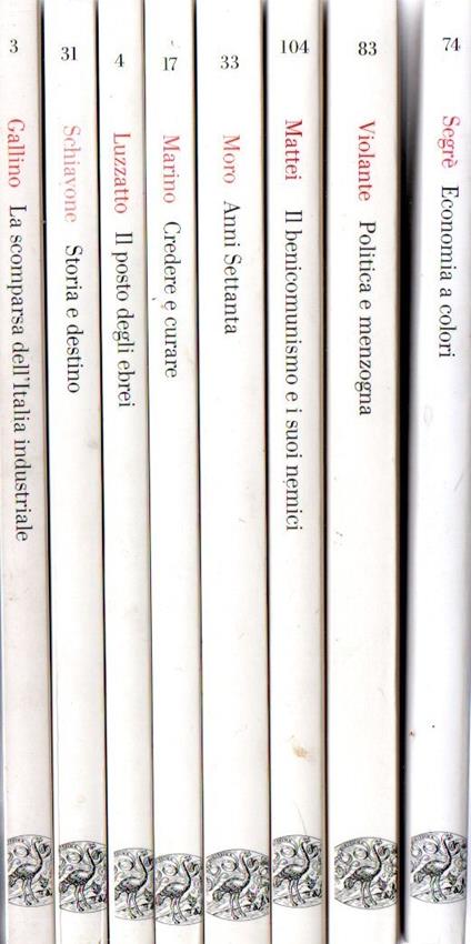 Offerta!!! Lotto di 8 volumi di saggi socio-politici di autori vari nella collana "Vele" di Einaudi - copertina