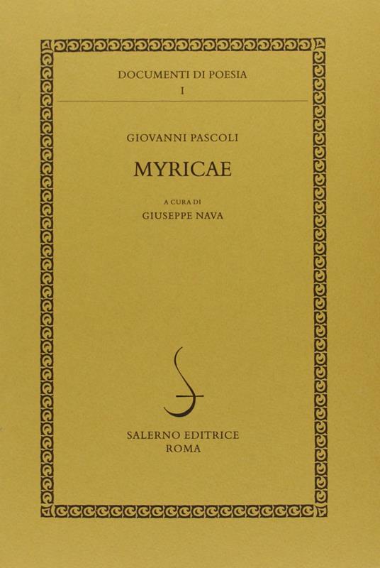 Myricae - Giovanni Pascoli - copertina