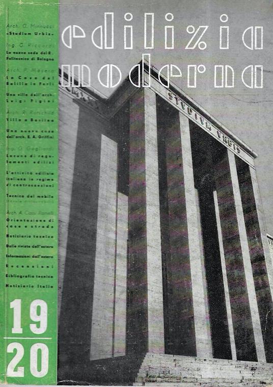 ''Studium Urbis'' (Edilizia moderna n. 19/20 - Marzo 1936) - copertina