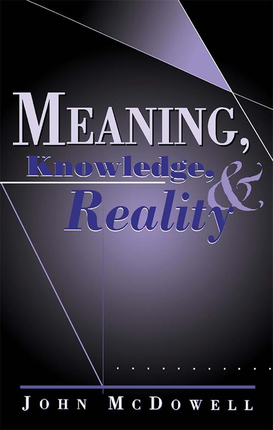 Meaning, Knowledge, and Reality - copertina