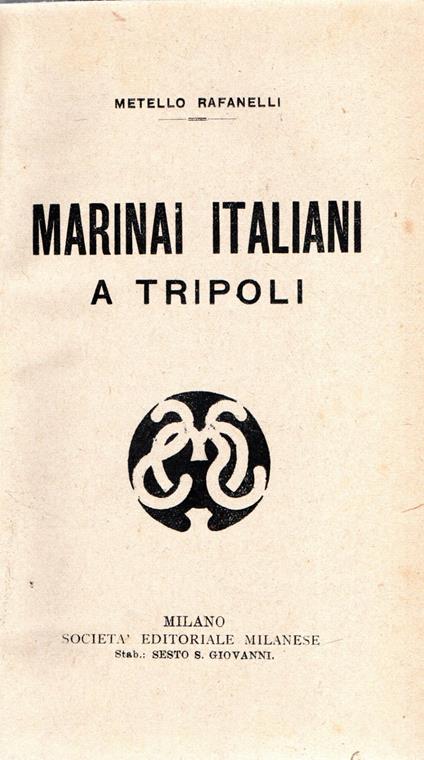 Marinai Italiani a Tripoli - copertina
