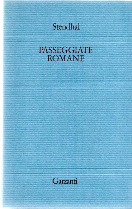 Passeggiate romane - Stendhal - copertina