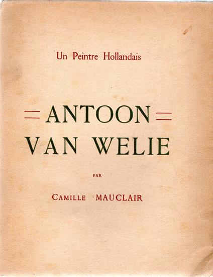 Antoon van Welie - Camille Mauclair - copertina
