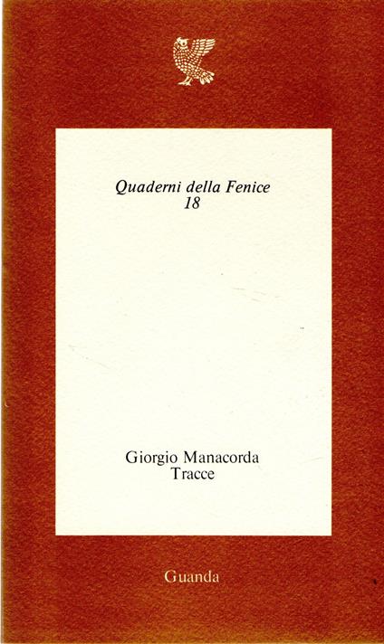 Tracce - Giorgio Manacorda - copertina