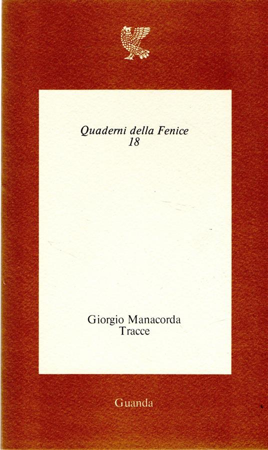 Tracce - Giorgio Manacorda - copertina
