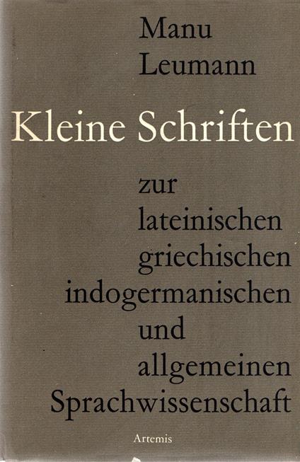 Kleine Schriften - copertina