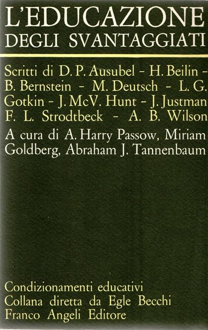 L' educazione degli svantaggiati - copertina