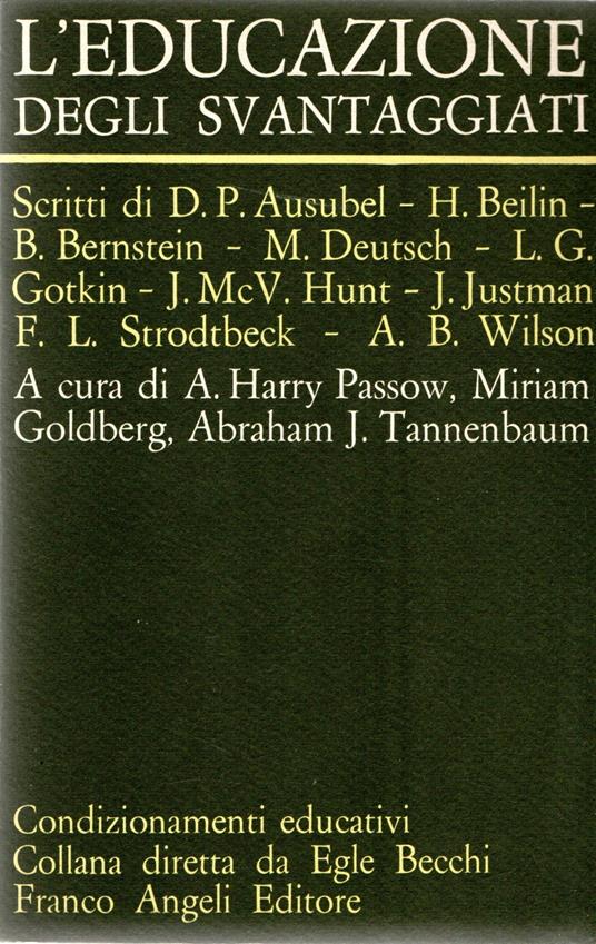 L' educazione degli svantaggiati - copertina