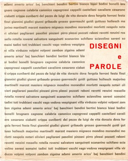 Disegni e parole - copertina