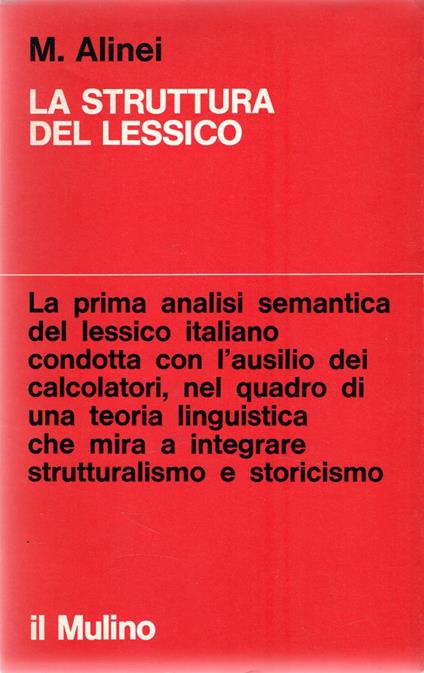 La struttura del lessico - copertina