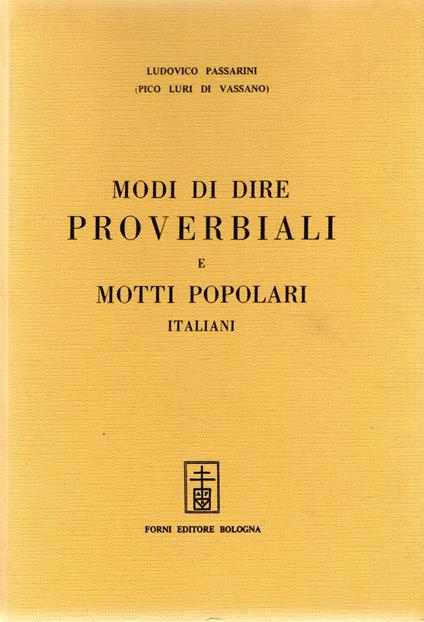Modi di dire Proverbiali e Motti Popolari italiani - copertina