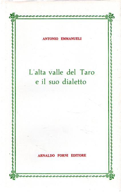 L' alta valle del Taro e il suo dialetto - copertina