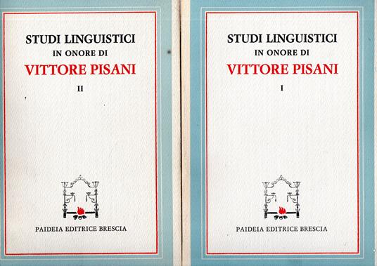 Studi linguistici in onore di Vittore Pisani (2 vol.) - copertina