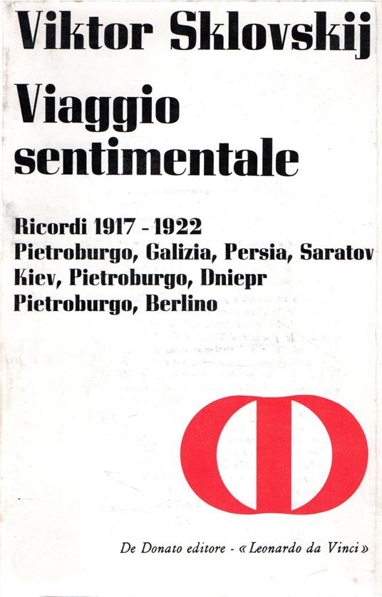 Viaggio sentimentale - Viktor Sklovskij - copertina