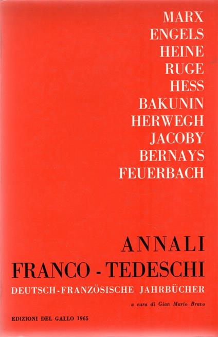 Annali franco-tedeschi - copertina