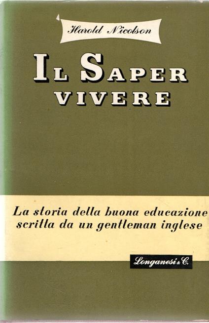Il saper vivere - Harold Nicolson - copertina