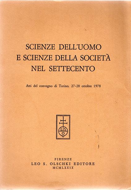 Scienze dell'uomo e scienze della società nel Settecento - copertina
