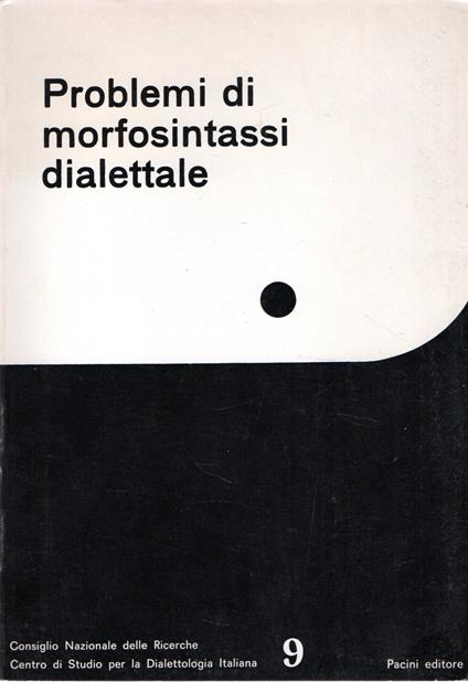 Problemi di morfosintassi dialettale - copertina