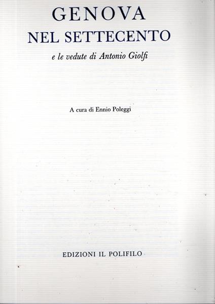 Genova nel Settecento - copertina